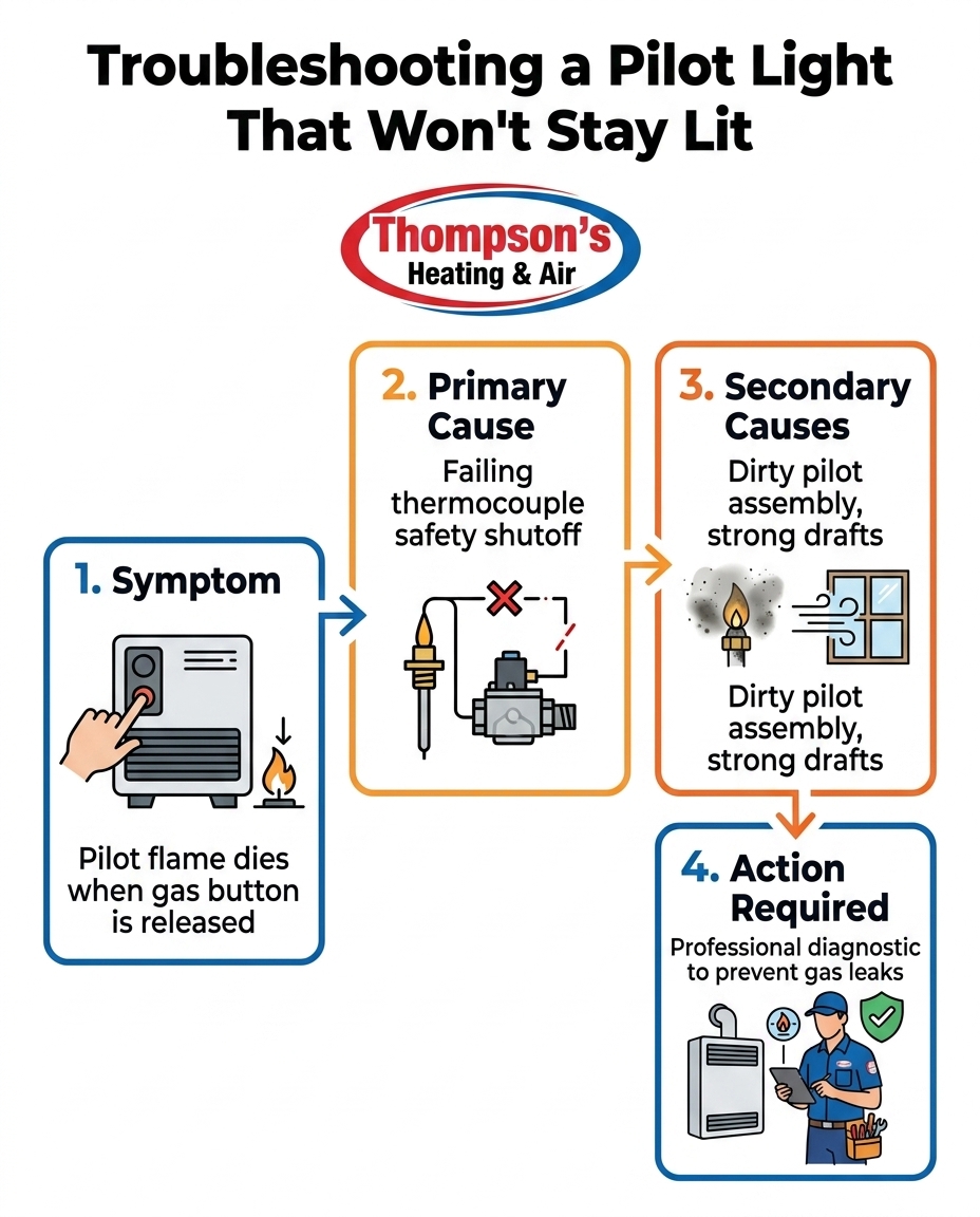 Troubleshooting a Pilot Light That Won't Stay Lit