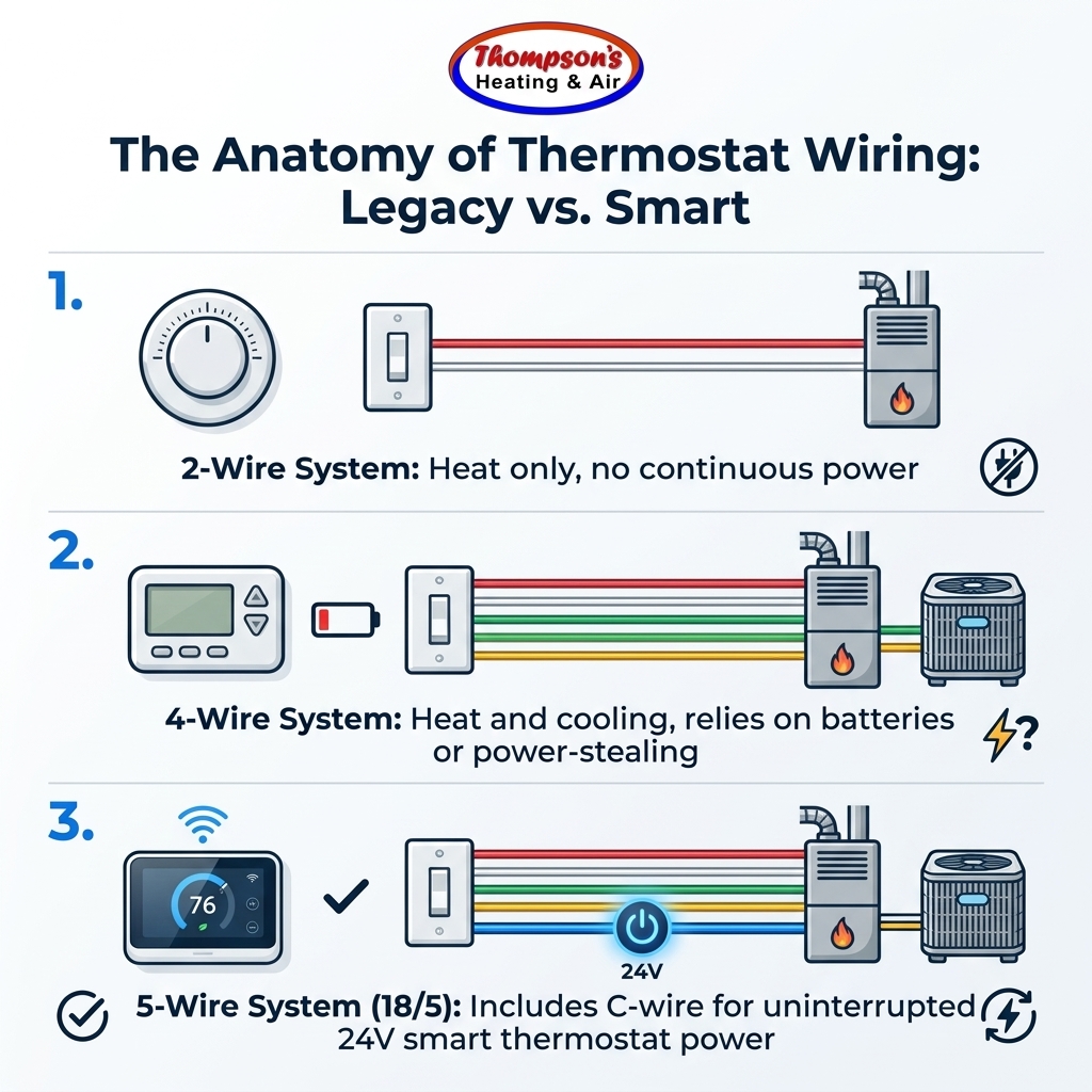 The Anatomy of Thermostat Wiring: Legacy vs. Smart