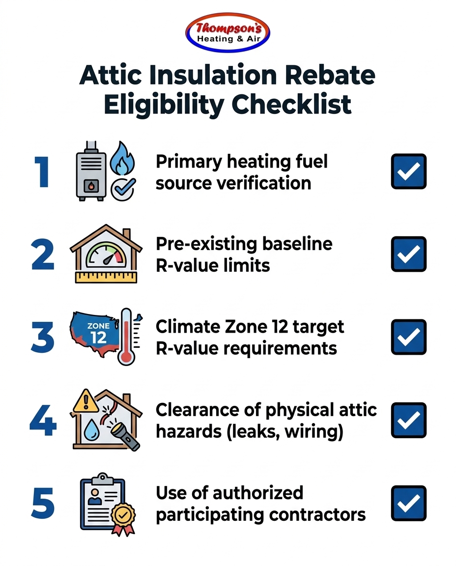 Attic Insulation Rebate Eligibility Checklist
