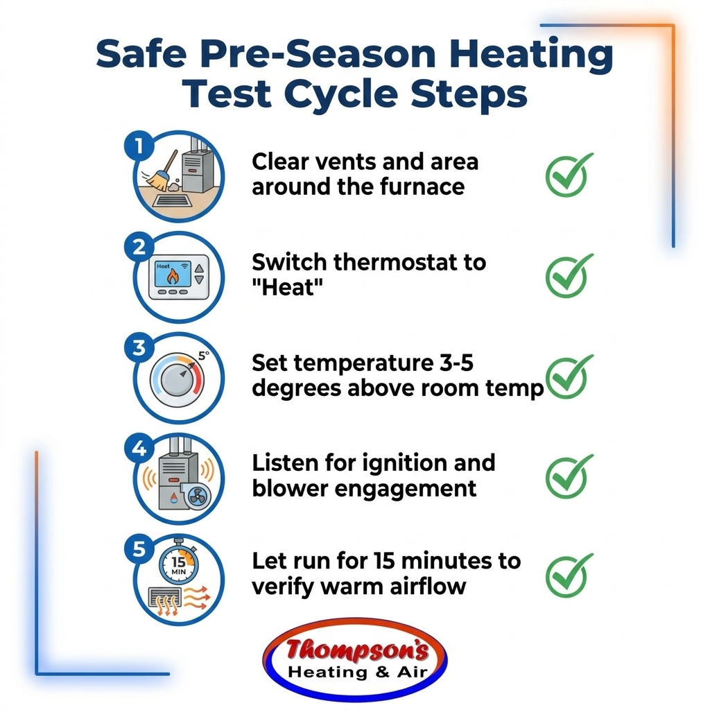 Safe Pre-Season Heating Test Cycle Steps
