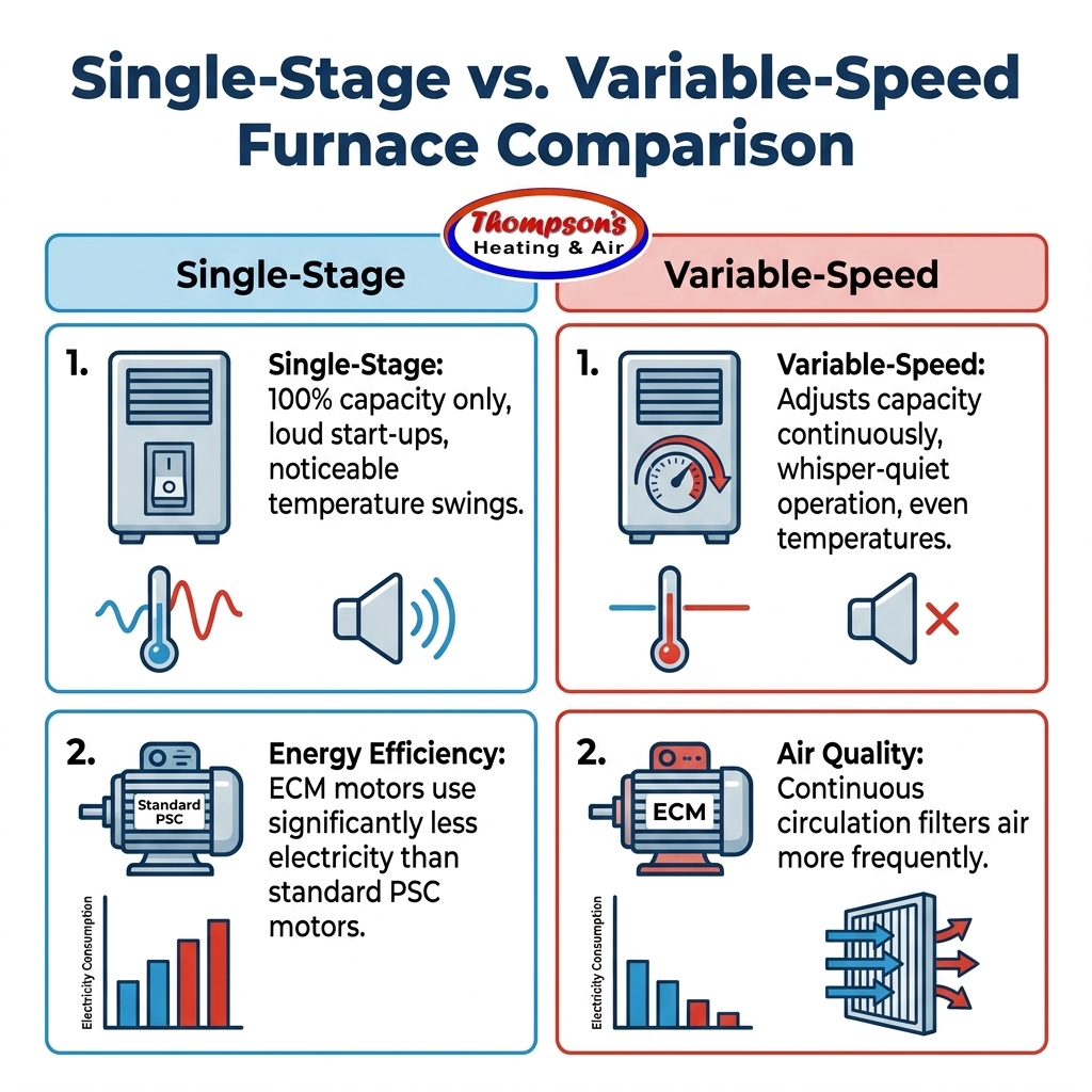 Single-Stage vs. Variable-Speed Furnace Comparison
