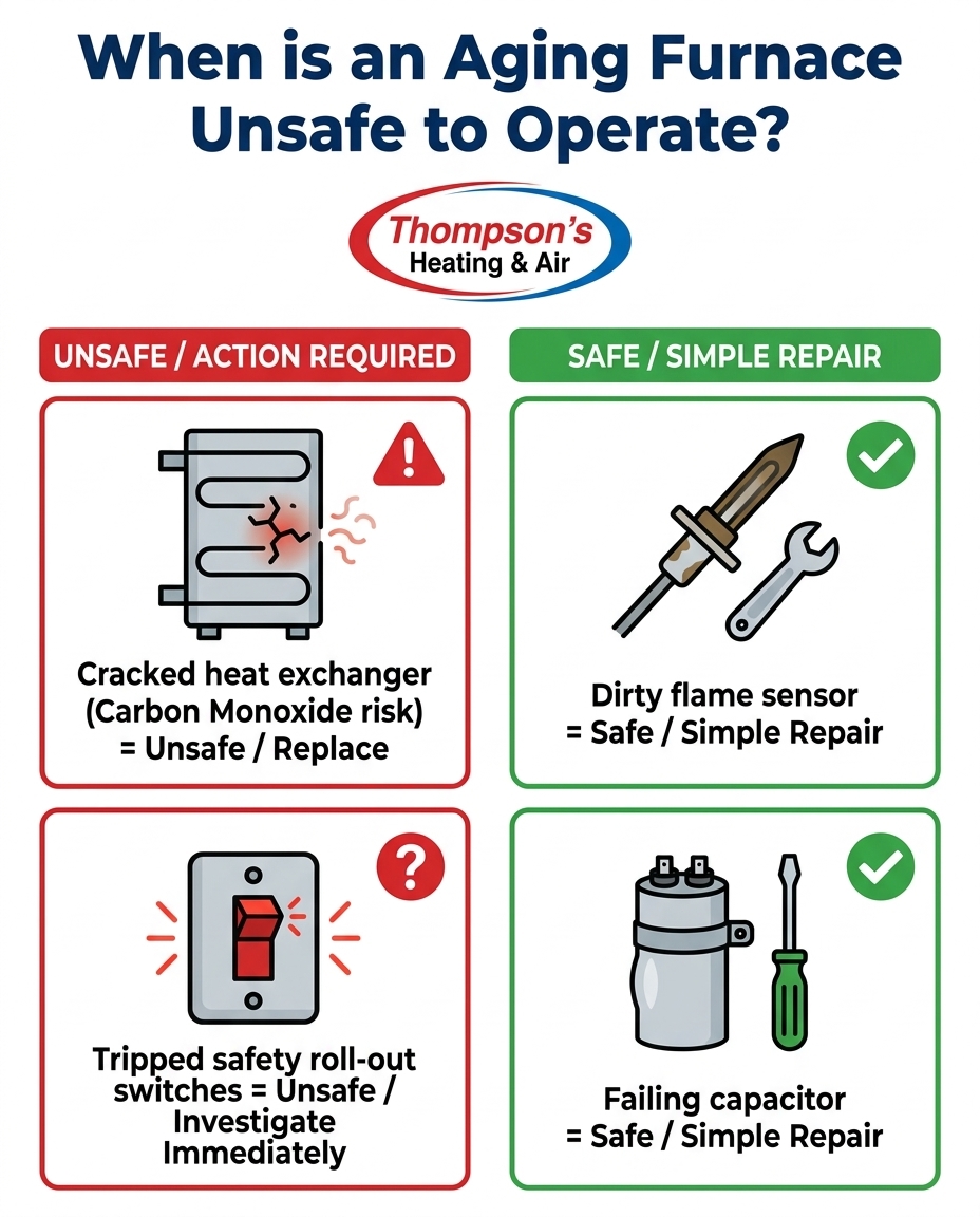When is an Aging Furnace Unsafe to Operate?