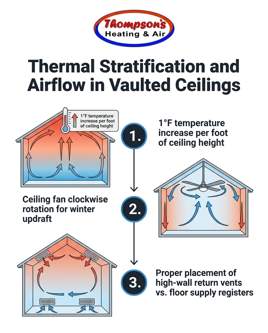 Thermal Stratification and Airflow in Vaulted Ceilings
