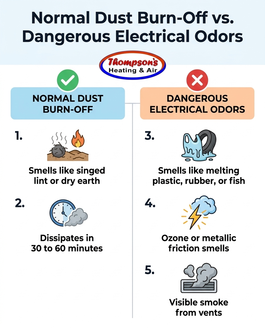 Normal Dust Burn-Off vs. Dangerous Electrical Odors
