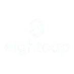 Eightscap logo on a black background.