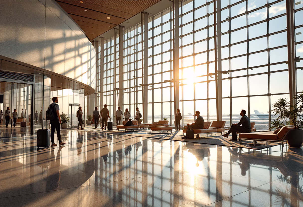 image of an airport scene (for a travel tech)