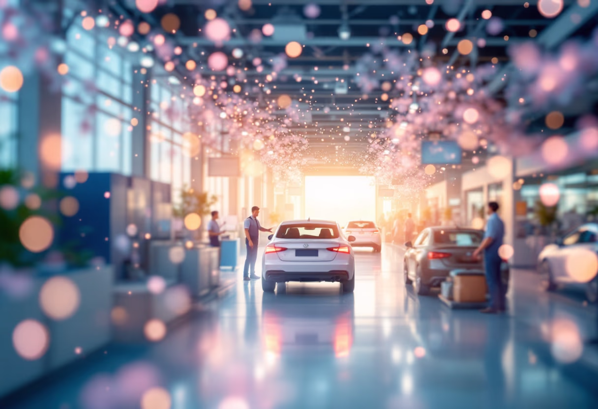 image of an auto dealership service center