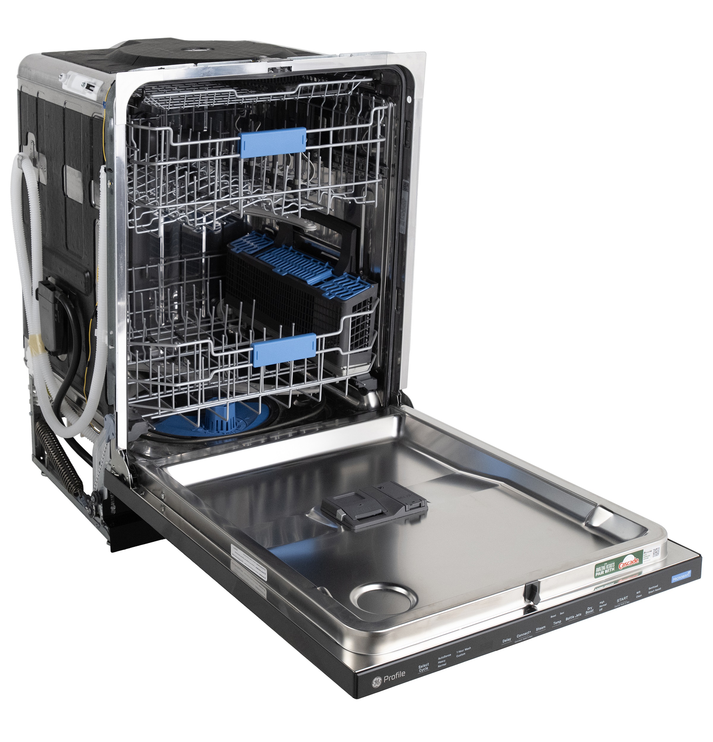 GE PDT715SIYII 23.75" Top Control Dishwasher Panel Ready - door open