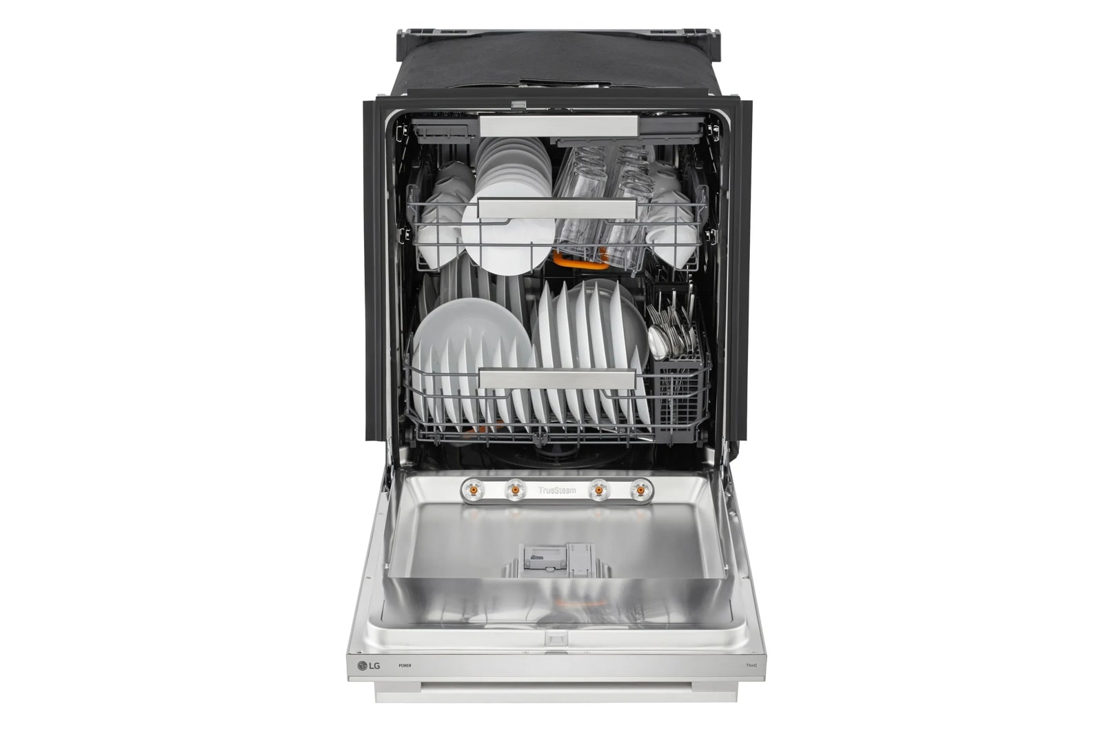 LG LDNTH862S 23.75" Top Control Dishwasher PrintProof Stainless Steel - door open