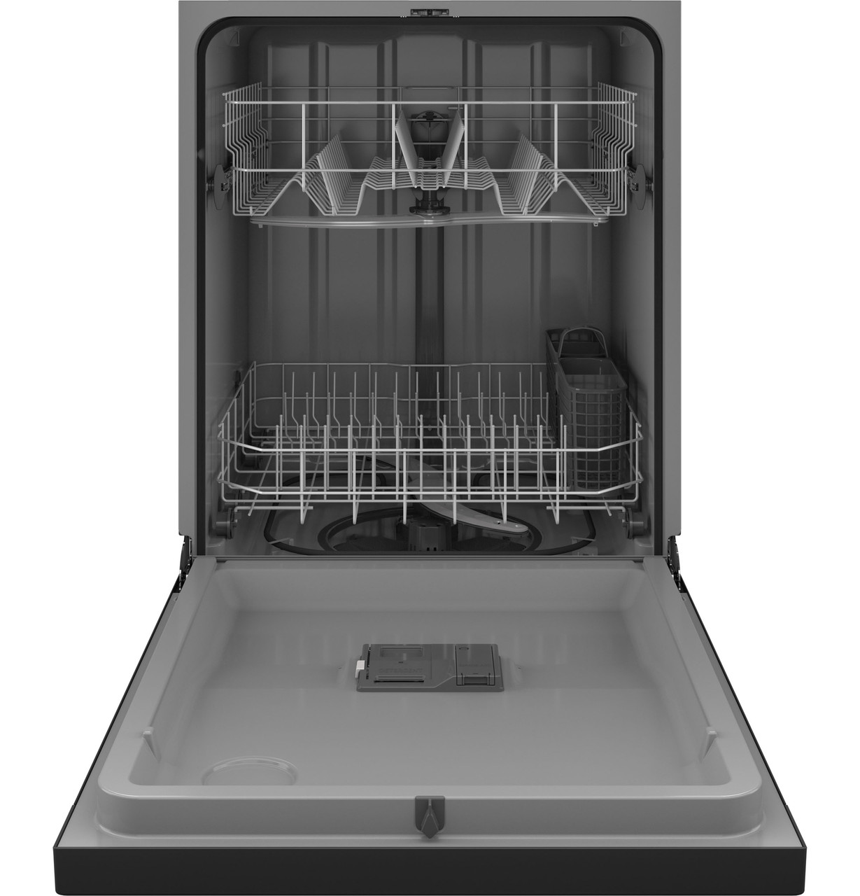 GE GDF460PGTBB 23.75" Front Control Black - door open