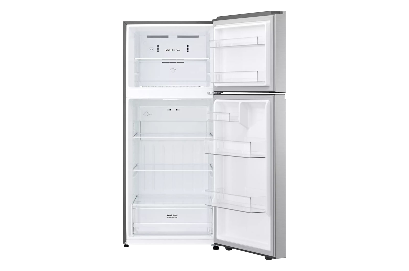LG LT18S2100S 27.5" Top Freezer Refrigerator 17.5 Cu. Ft. PrintProof Stainless Steel - door open