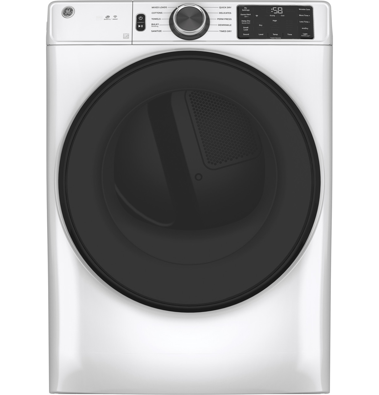 GE ENERGY STAR 7.8 cu. ft. Capacity Smart Front Load Electric Dryer with Sanitize Cycle