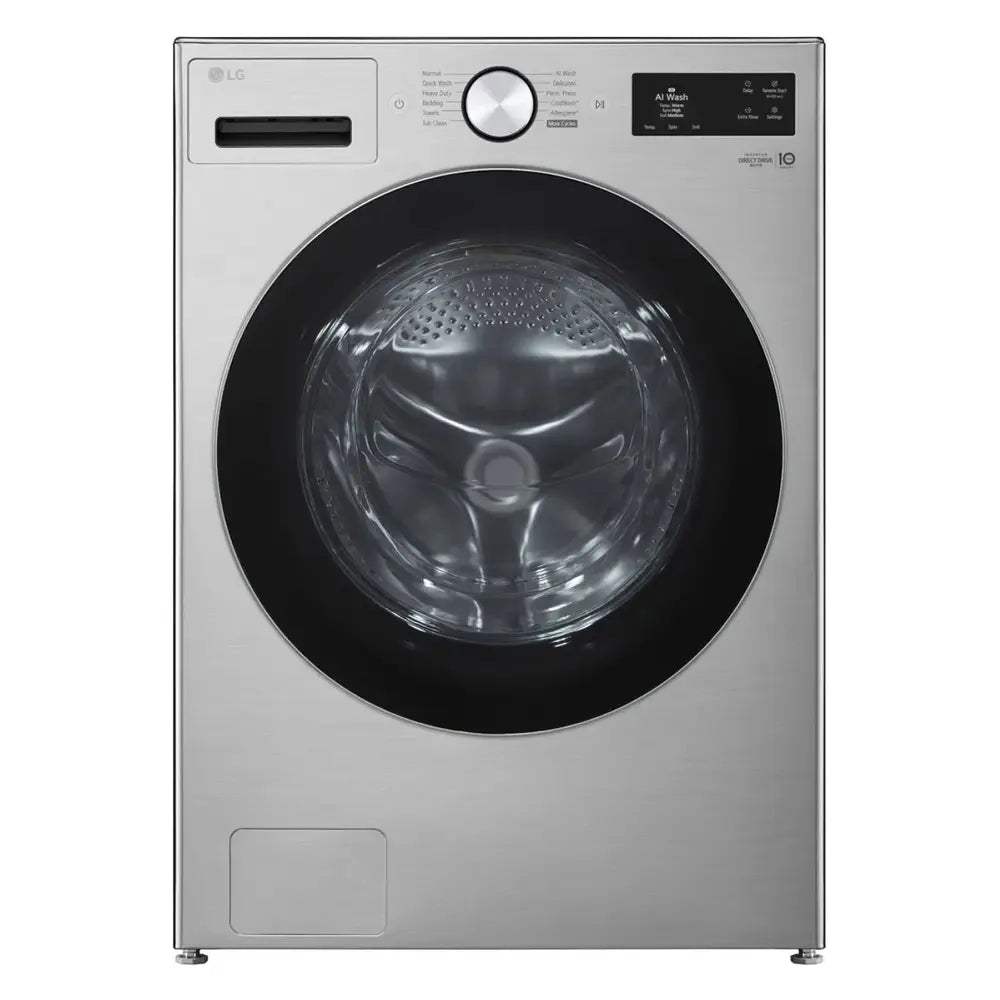 LG 5.0 cu. ft. Mega Capacity Smart Front Load Washer with TurboWash 360, AI Sensing and Hybrid Electronic Controls with LCD Display