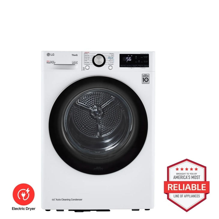 LG 4.2 cu. ft. Smart Wi-Fi Enabled Compact Front Load Dryer with Dual Inverter HeatPump Technology