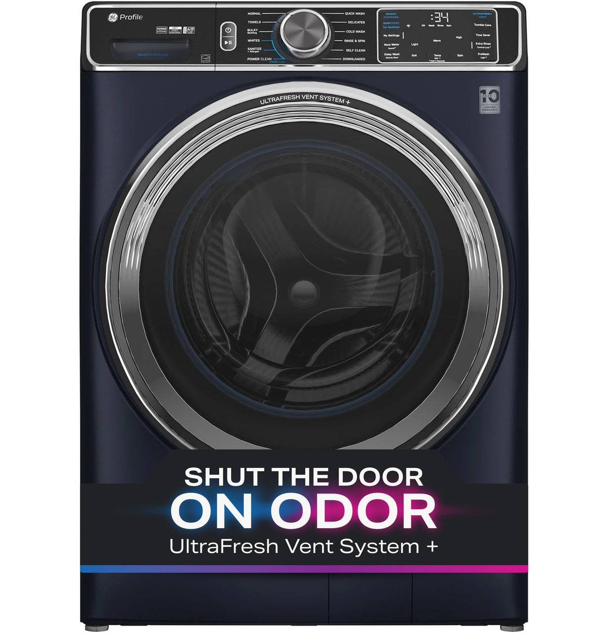 GE Profile 5.3 cu. ft. Capacity Smart Front Load ENERGY STAR Washer with UltraFresh Vent System+ with OdorBlock