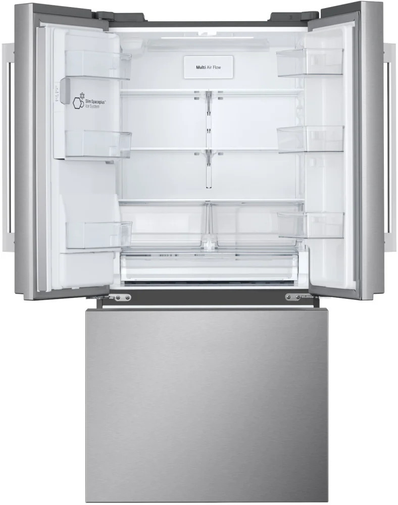 LG 25 Cu. Ft. Standard-Depth MAX 3-Door French Door Refrigerator - door open