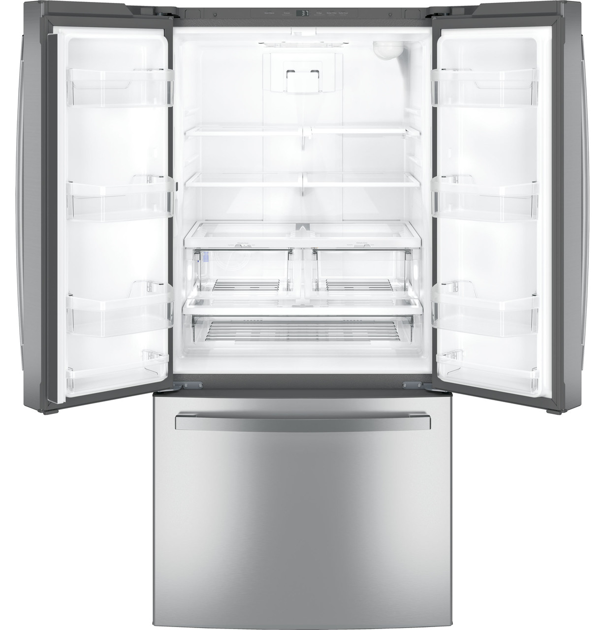 GE® ENERGY STAR® 24.7 Cu. Ft. French-Door Refrigerator - door open