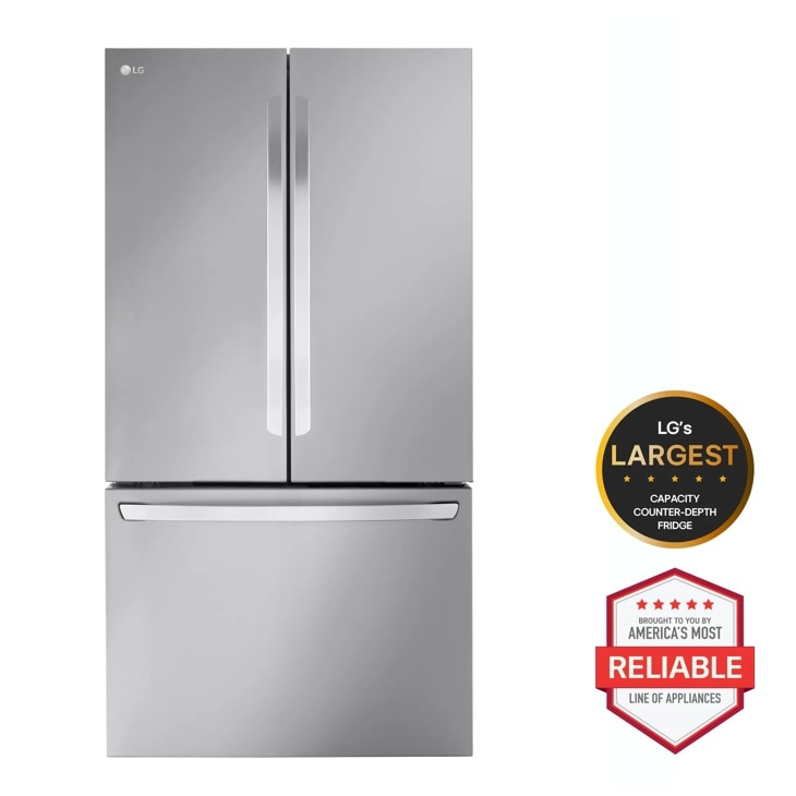 LG 27 cu. ft. Smart Counter-Depth MAX French Door Refrigerator with Internal Water Dispenser (PrintProof Stainless Steel)