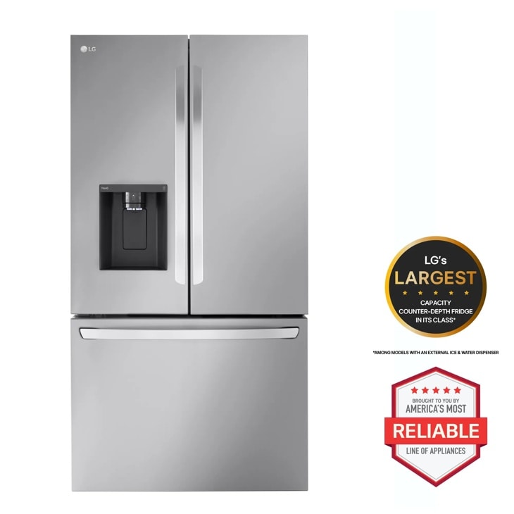 LG 26 cu. ft. Smart Counter-Depth MAX French Door Refrigerator with Dual Ice Makers