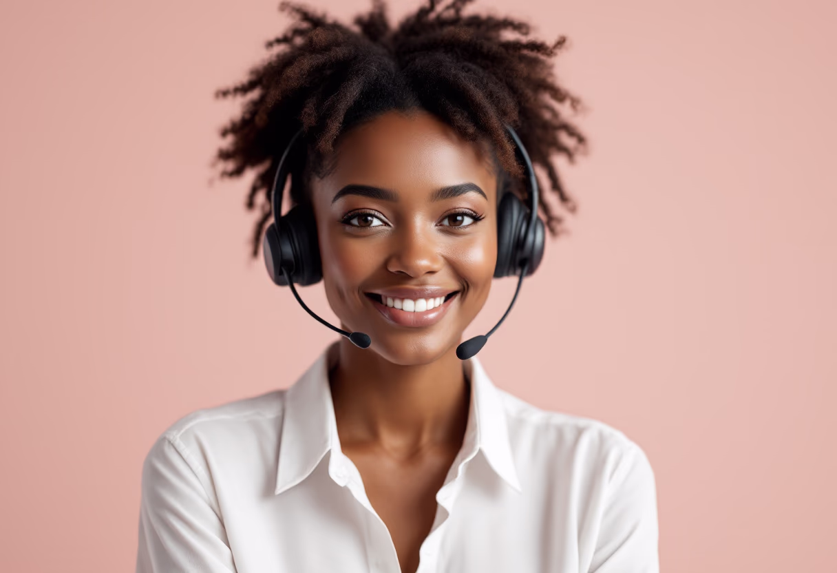 image of customer service representative (for a web design agency)