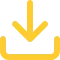 Yellow downward arrow pointing to a horizontal line, symbolizing download.