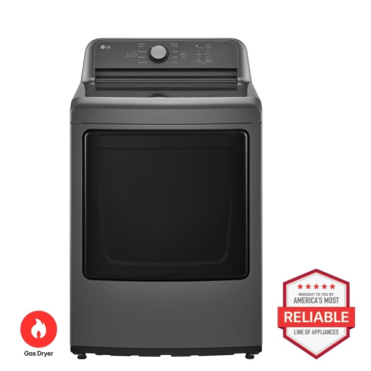 LG 7.3 cu. ft. Ultra Large Capacity Rear Control Gas Dryer with Sensor Dry Technology