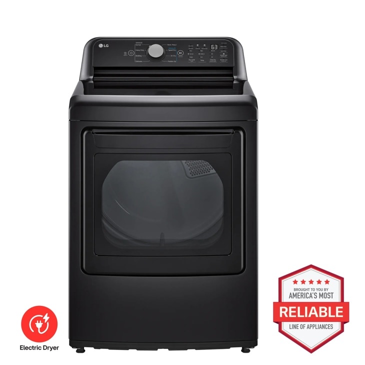 LG 7.3 cu. ft. Ultra Large Capacity Electric Dryer with Sensor Dry Technology, Onyx Black