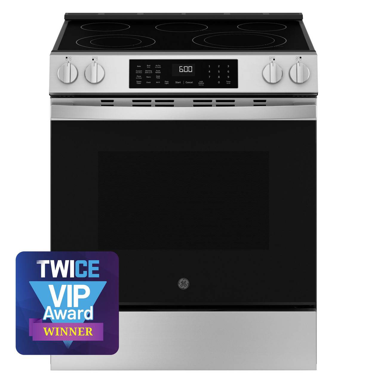 GE ENERGY STAR 30" Slide-In Electric Convection Range with No Preheat Air Fry and EasyWash Oven Tray