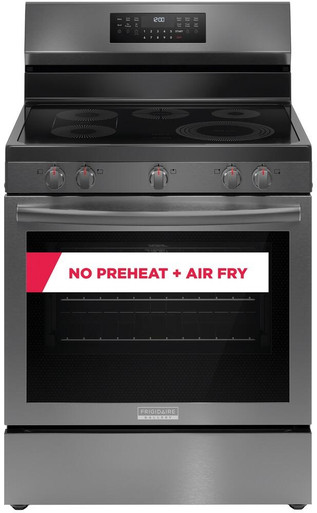 Frigidaire GCRE3060BD 30" Electric Freestanding 5.3 Cu. Ft. Smudge-Proof Black Stainless Steel
