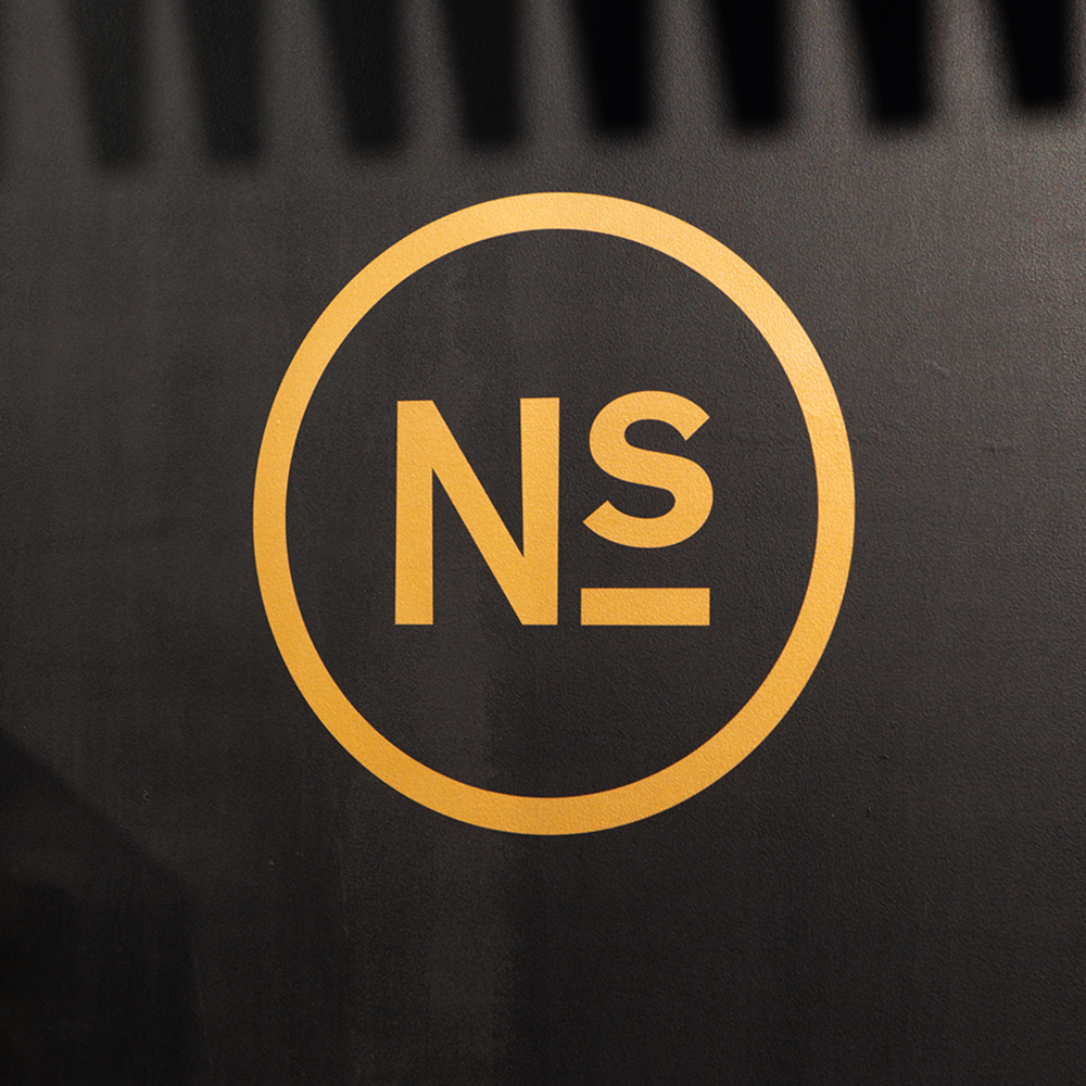 New Standard gold logo closeup