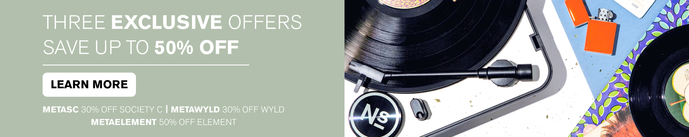 New Standard exclusive offers banner — save up to 50% off this month