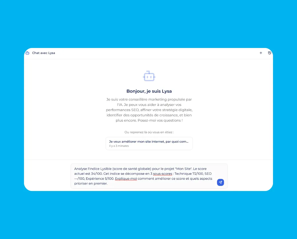 Affichage de la fonctionnalité Lysa Quick Assist pour obtenir des améliorations plus rapidement et avec un résultat plus précis 