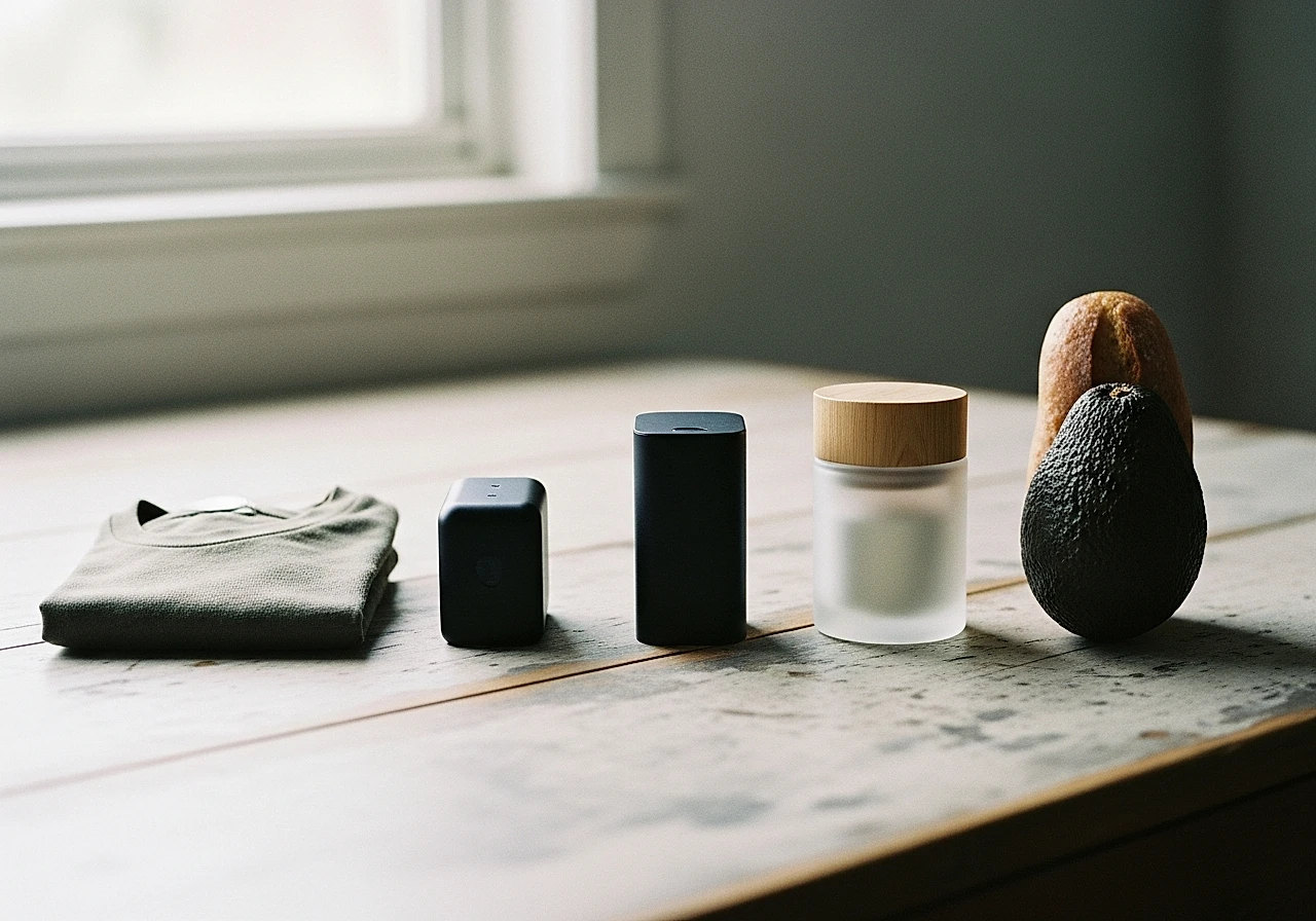 Objets de différents secteurs alignés comme un histogramme illustrant les écarts de conversion par verticale