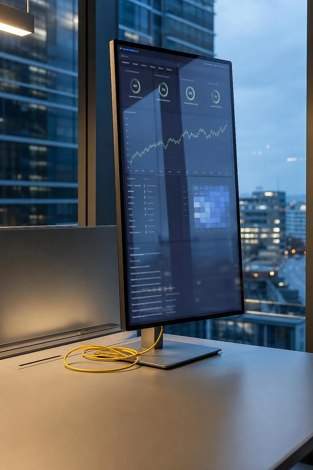 Vertical screen showing four metrics and a campaign performance curve