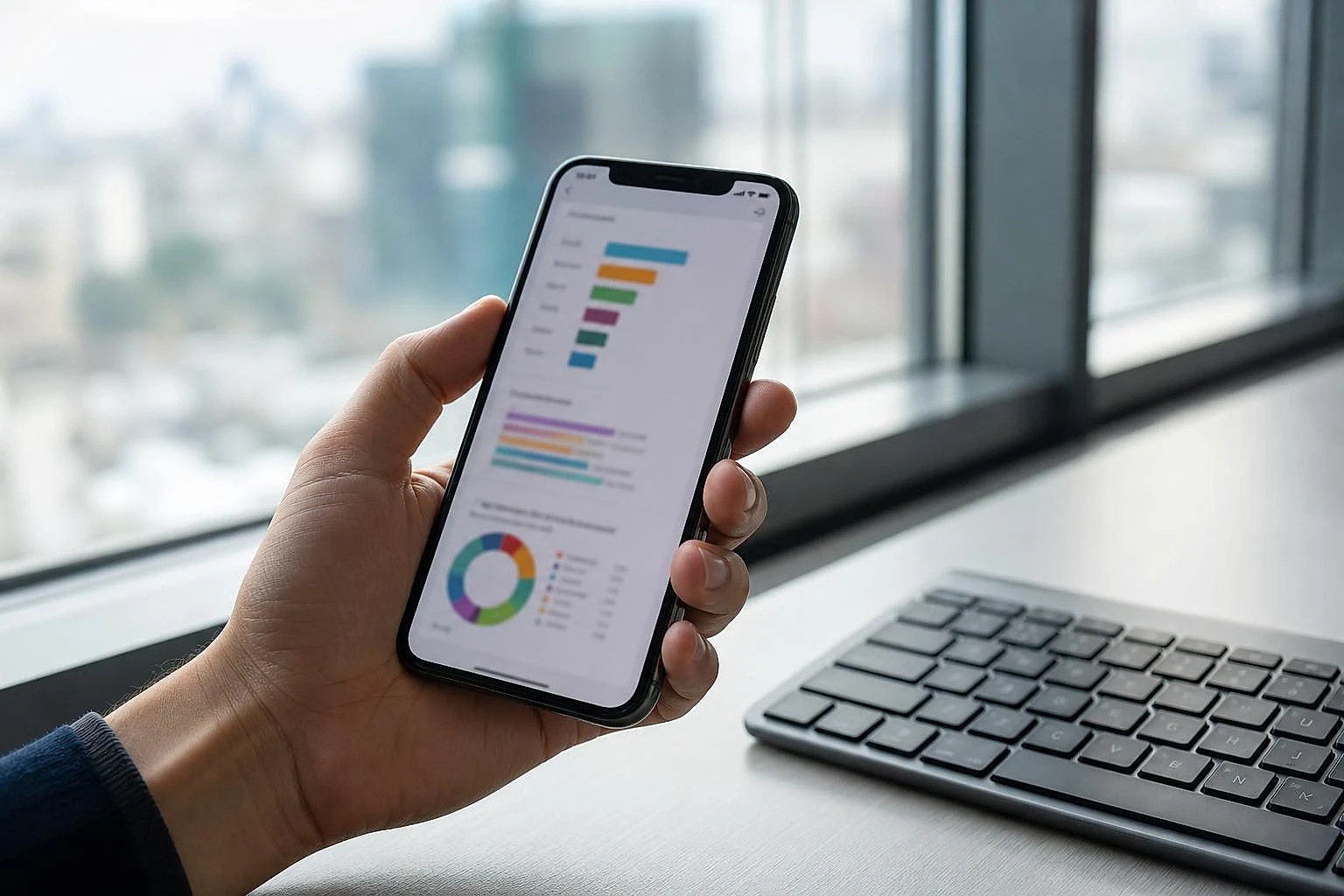 Checking the placements report on a smartphone to exclude irrelevant placements from Demand Gen