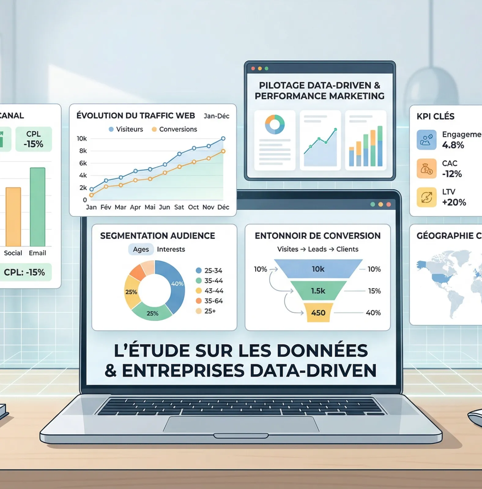 Entreprises Data-Driven : 50+ Statistiques Clés (2026)
