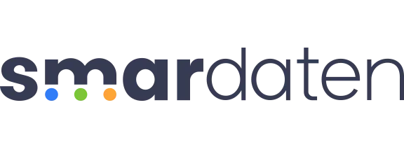 Smardate logo with stylized 's', 'm', and 'a' letters featuring blue, green, and orange dots respectively.