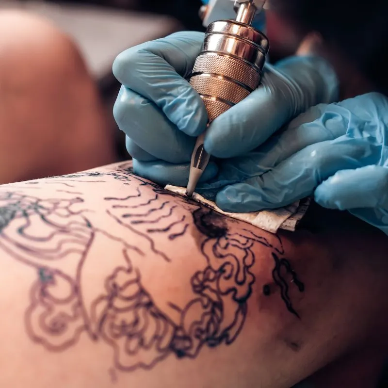 Tattoo being done