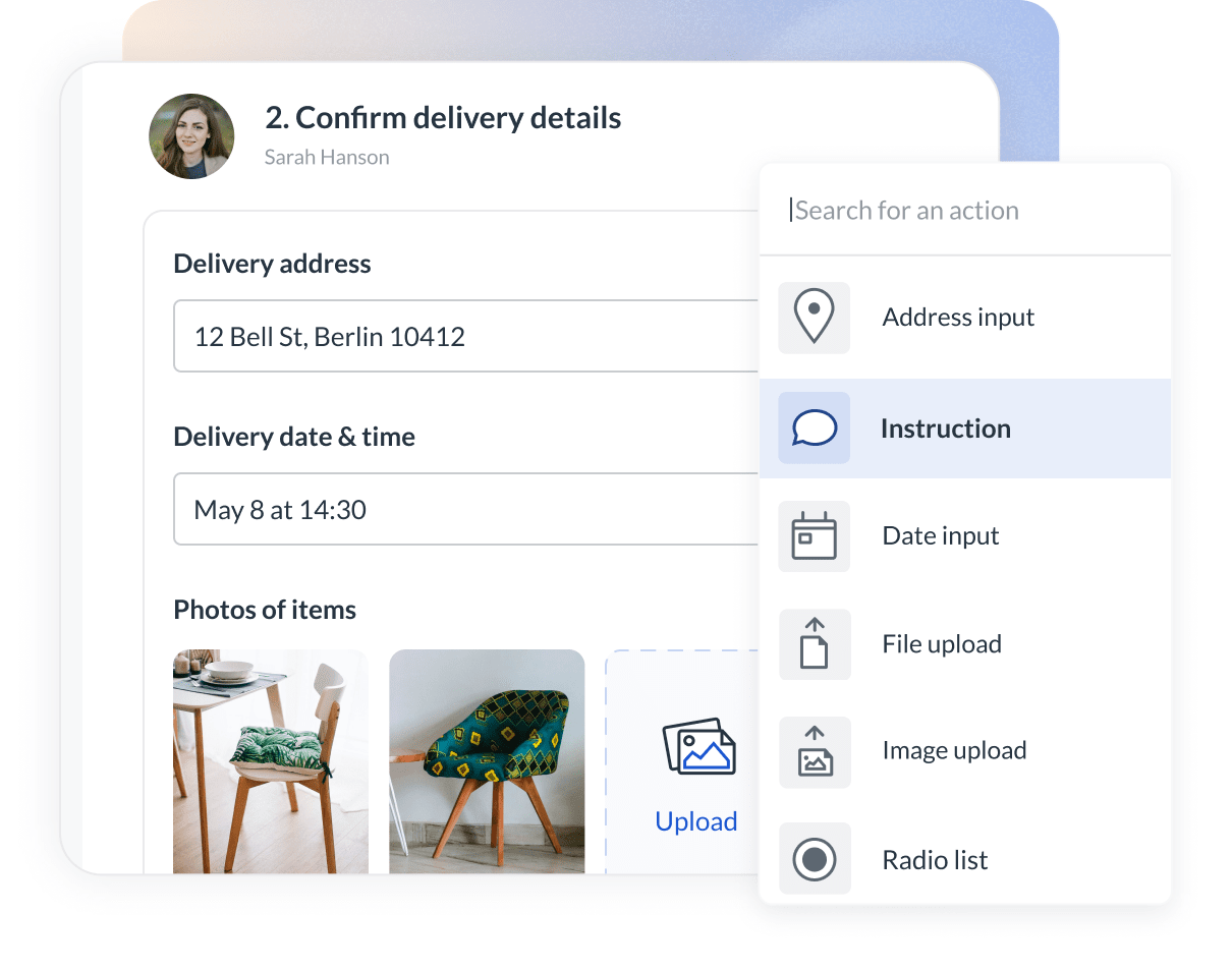 Next Matter add a step in a workflow illustration