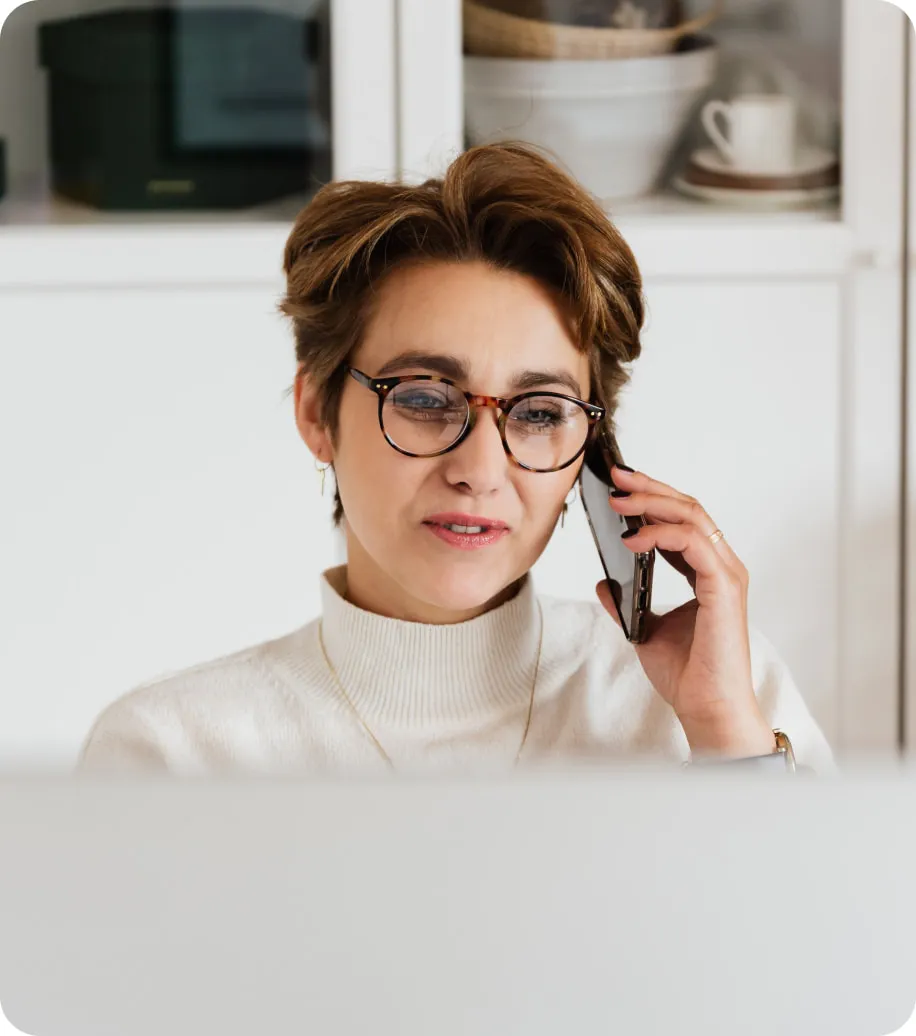 Woman speaking on the phone
