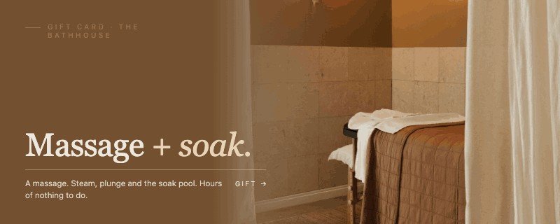 Massage and soak gift card