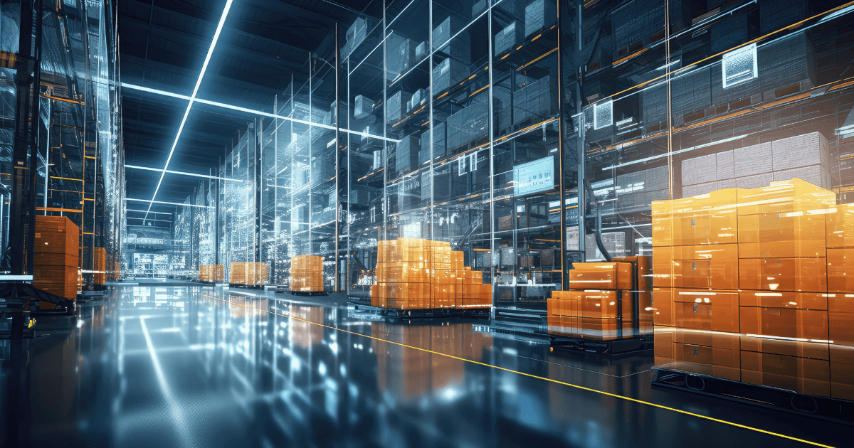 image depicting a manufactuers warehouse floor plan including material locations