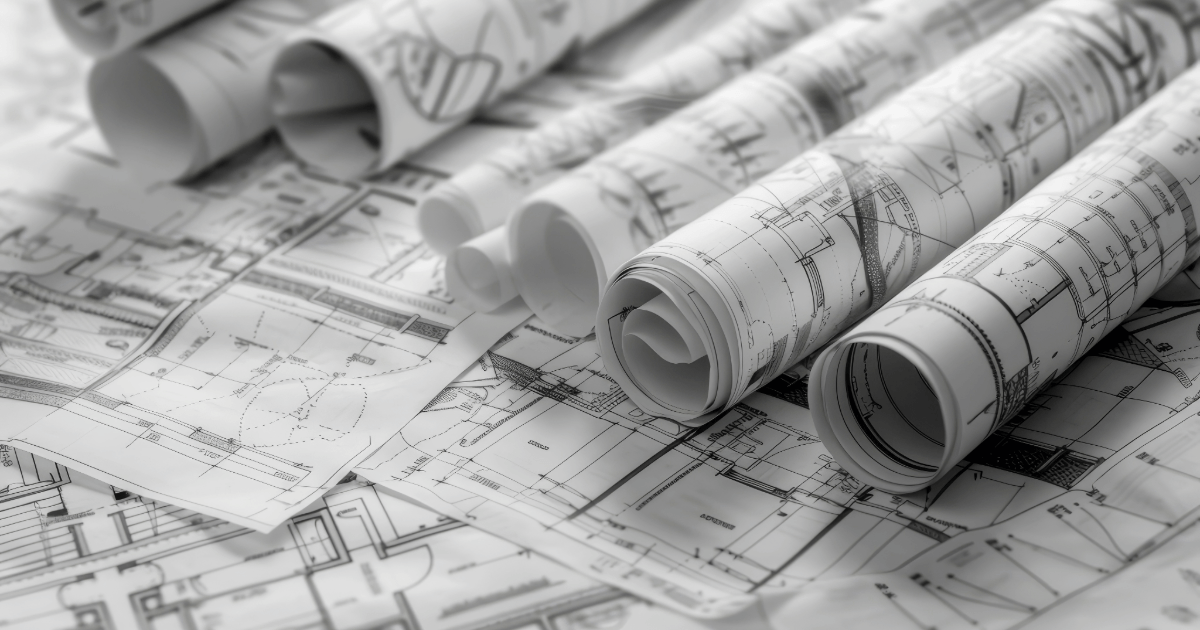 image of CAD drawings. Decorative image for website.