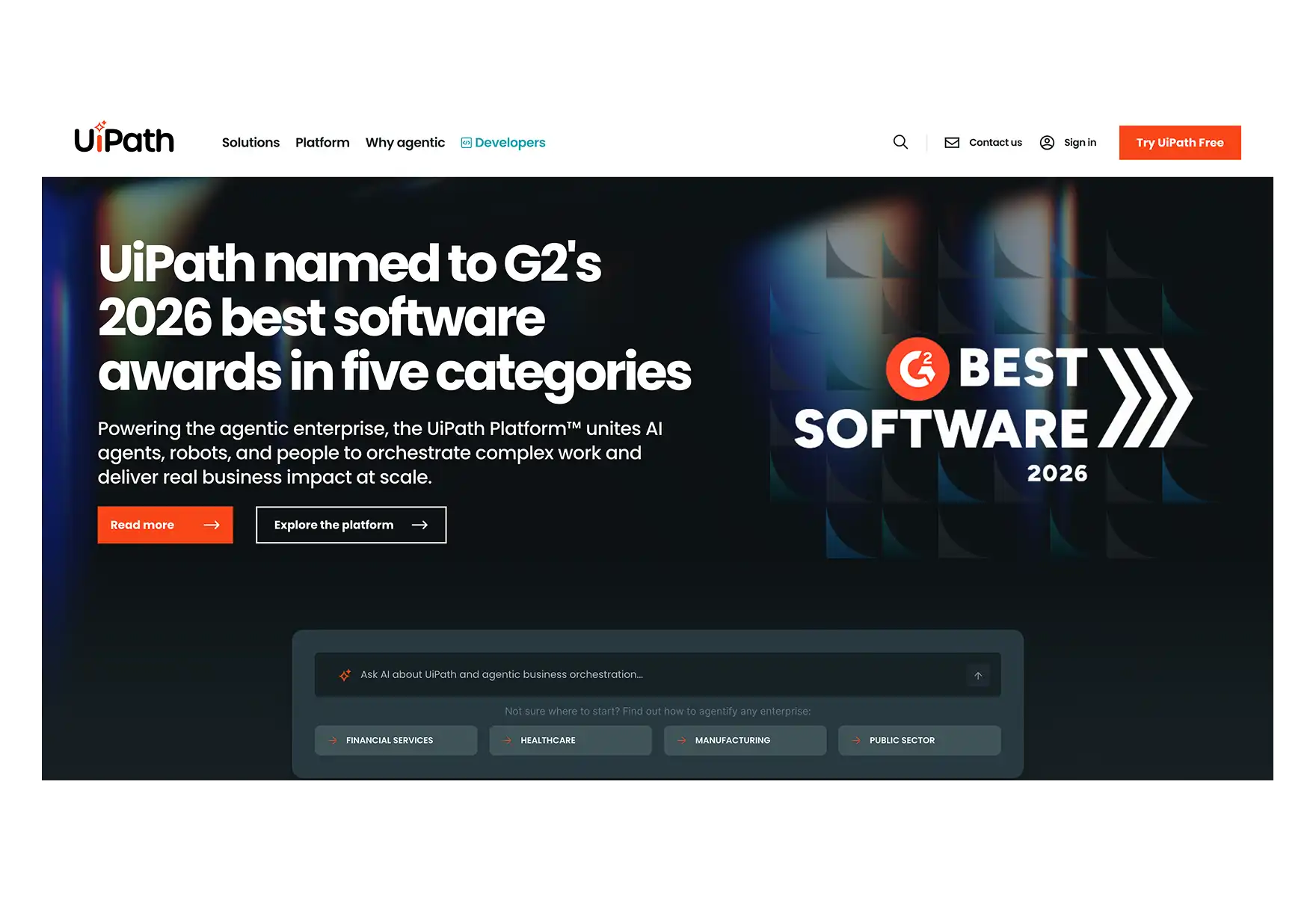 UiPath AI automation software tool