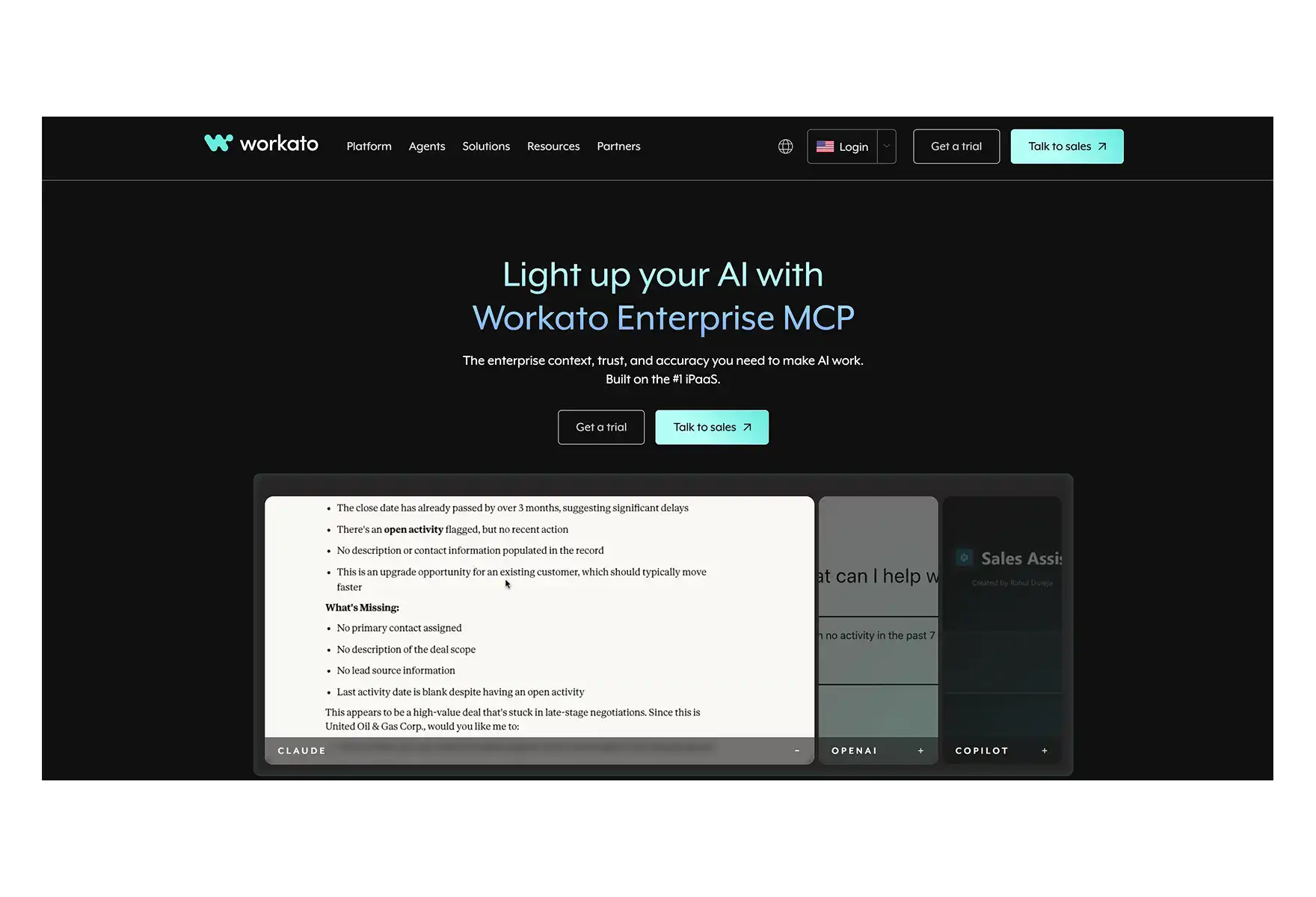 Workato AI automation software tool
