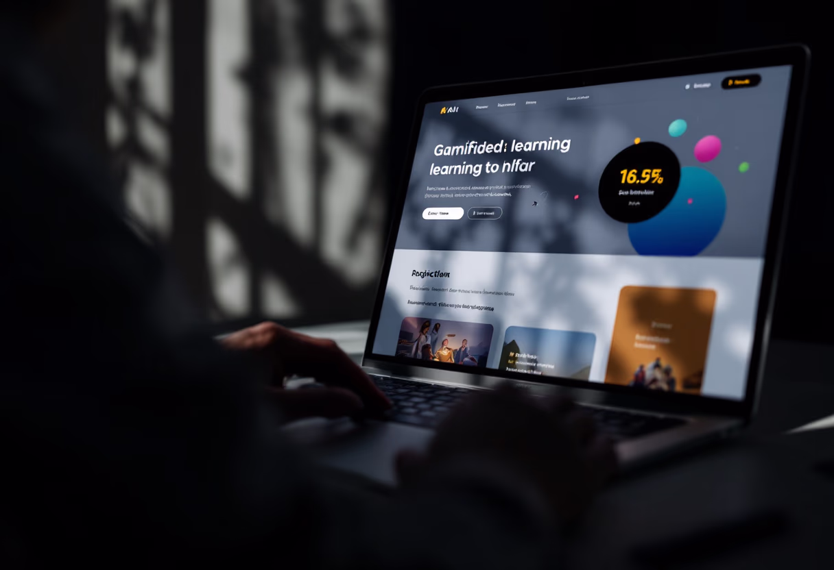 [digital project] image of gamified learning platform (for a ai education tech company)