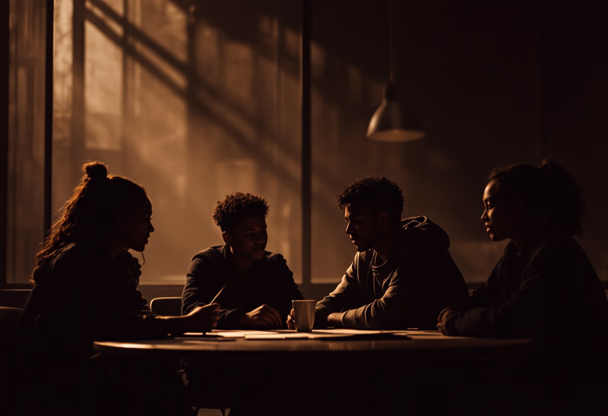 image of students collaborating on a project (for a edtech)