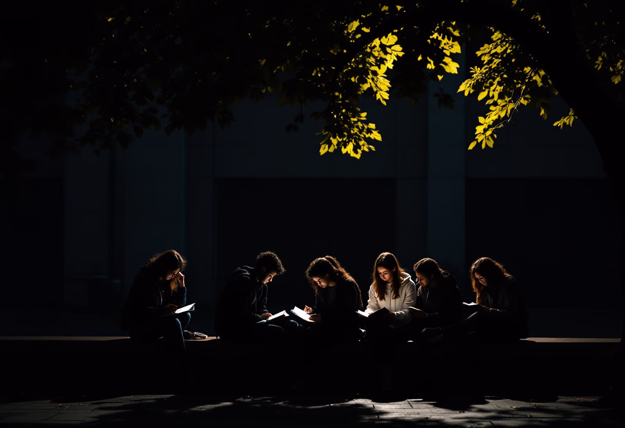 image of students on campus