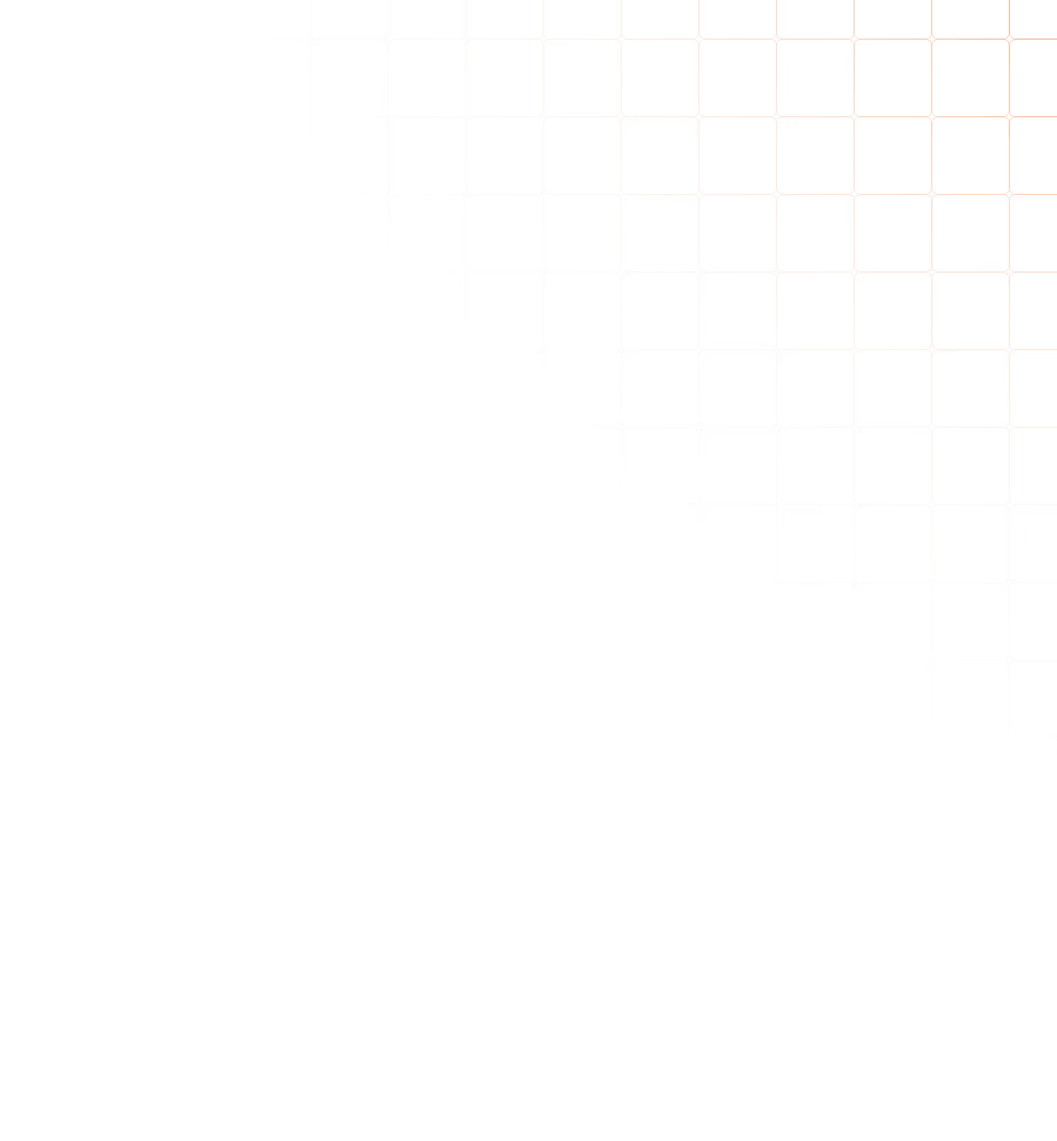 Grid of thin white lines on a black background forming squares that blur and fade towards the bottom right corner.