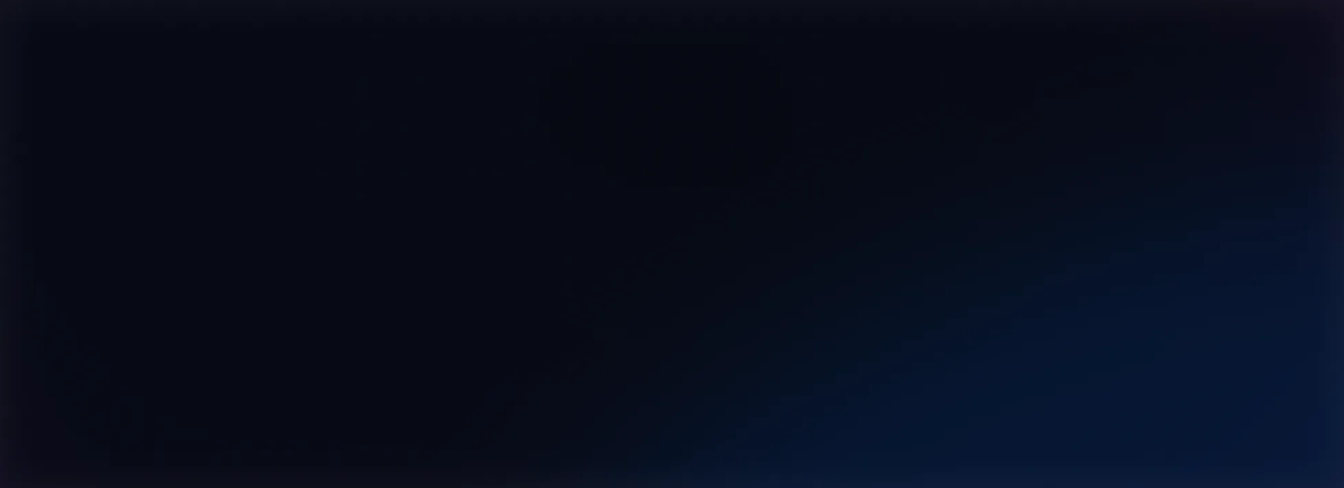 Dark blue gradient background fading to black.